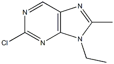 2-chloro-9-ethyl-8-methyl-9H-purine Struktur