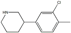 3-(3-chloro-4-methylphenyl)piperidine Struktur