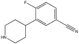 4-fluoro-3-piperidin-4-ylbenzonitrile Struktur