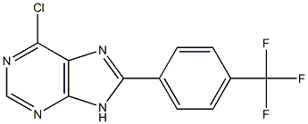 6-chloro-8-[4-(trifluoromethyl)phenyl]-9H-purine Struktur