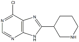 6-chloro-8-piperidin-3-yl-9H-purine Struktur