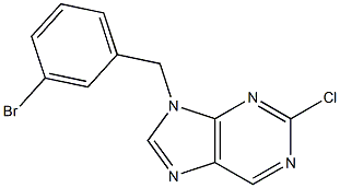 9-(3-bromobenzyl)-2-chloro-9H-purine Struktur