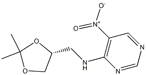 N-{[(4R)-2,2-dimethyl-1,3-dioxolan-4-yl]methyl}-5-nitropyrimidin-4-amine Struktur