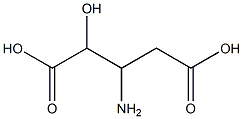 3-Amino-2-hydroxy pentandioic acid Struktur