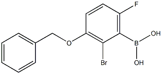 3-(Benzyloxy)-2-bromo-6-fluorophenylboronic acid Struktur