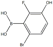 6-Bromo-2-fluoro-3-hydroxyphenylboronicacid Struktur