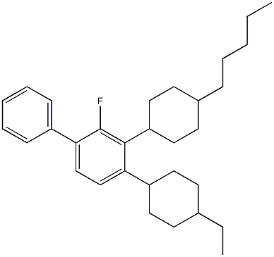 4-ETHYLCYCLOHEXYL-4''-PENTYLCYCLOHEXYL-2-FLUOROBIPHENYL Struktur