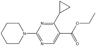 ETHYL 4-CYCLOPROPYL-2-(PIPERIDIN-1-YL)PYRIMIDINE-5-CARBOXYLATE Struktur