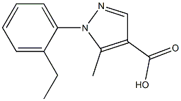 1-(2-Ethyl-phenyl)-5-methyl-1H-pyrazole-4-carboxylic	acid Struktur