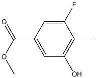 3-FLUORO-5-HYDROXY-4-METHYLBENZOIC ACID METHYL ESTER Struktur