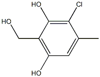 3-CHLORO-2,6-DIHYDROXY-4-METHYLBENZYL ALCOHOL Struktur