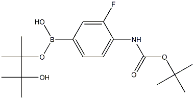 4-(tert-Butoxycarbonylamino)-3-fluorophenylboronic acid, pinacol ester Struktur