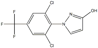 1-[2,6-DICHLORO-4-(TRIFLUOROMETHYL)PHENYL]-3-HYDROXY-1H-PYRAZOLE Struktur