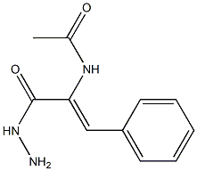 N-[1-(HYDRAZINOCARBONYL)-2-PHENYLVINYL]ACETAMIDE Struktur