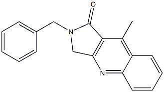 2-BENZYL-9-METHYL-2,3-DIHYDRO-1H-PYRROLO[3,4-B]QUINOLIN-1-ONE Struktur