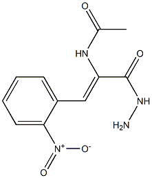 N-[1-(HYDRAZINOCARBONYL)-2-(2-NITROPHENYL)VINYL]ACETAMIDE Struktur