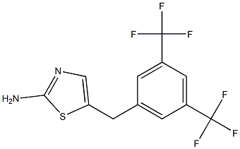 5-[3,5-BIS(TRIFLUOROMETHYL)BENZYL]-1,3-THIAZOL-2-AMINE Struktur