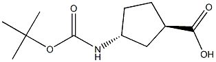 (1R,3R)-N-BOC-3-AMINOCYCLOPENTANECARBOXYLIC ACID 95% (98% E.E.) Struktur