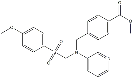 4-{[(4-METHOXY-BENZENESULFONYL)-PYRIDIN-3-YLMETHYL-AMINO]-METHYL}-BENZOIC ACID METHYL ESTER Struktur