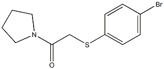 1-{[(4-BROMOPHENYL)THIO]ACETYL}PYRROLIDINE Struktur