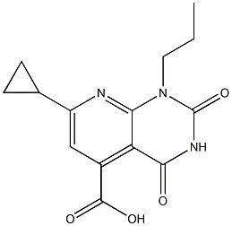 7-CYCLOPROPYL-2,4-DIOXO-1-PROPYL-1,2,3,4-TETRAHYDROPYRIDO[2,3-D]PYRIMIDINE-5-CARBOXYLIC ACID Struktur