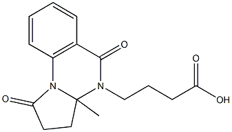 4-(3A-METHYL-1,5-DIOXO-1,2,3,3A-TETRAHYDROPYRROLO[1,2-A]QUINAZOLIN-4(5H)-YL)BUTANOIC ACID Struktur