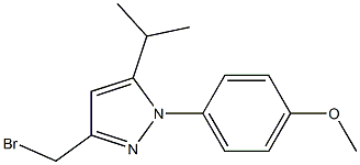 3-BROMOMETHYL-5-ISOPROPYL-N-(4-METHOXY PHENYL) PYRAZOLE Struktur