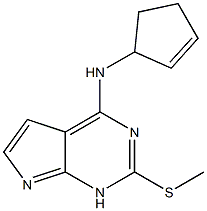 4-CYCLOPENTENYLAMINO-2-METHYLTHIOPYRROLO[2,3-D]PYRIMIDINE 97% (HPLC) Struktur