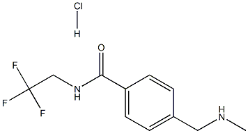 4-[(METHYLAMINO)METHYL]-N-(2,2,2-TRIFLUOROETHYL)BENZAMIDE HYDROCHLORIDE Struktur