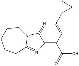 2-CYCLOPROPYL-7,8,9,10-TETRAHYDRO-6H-PYRIDO[3'',2'':4,5]IMIDAZO[1,2-A]AZEPINE-4-CARBOXYLIC ACID Struktur