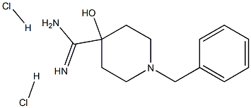 1-Benzyl-4-hydroxy-piperidine-4-carboxamidine 2HCl Struktur