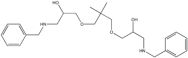 1-Benzylamino-3-[3-(3-benzylamino-2-hydroxy-propoxy)-2,2-dimethyl-propoxy]-propan-2-ol Struktur