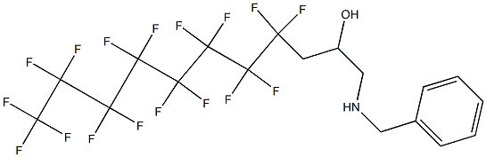 1-Benzylamino-4,4,5,5,6,6,7,7,8,8,9,9,10,10,11,11,11-heptadecafluoro-undecan-2-ol Struktur