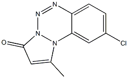 9-CHLORO-1-METHYL-3H-PYRAZOLO[1,2-A] BENZO[1,2,3,4]-TETRAZIN-3-ONE Struktur