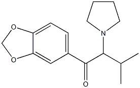 1-Benzo[1,3]dioxol-5-yl-3-methyl-2-pyrrolidin-1-yl-butan-1-one Struktur