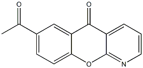 7-Acetyl-5-oxo-5H-(1)benzopyrano(2,3-b) pyridine Struktur