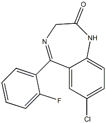 7-CHLORO-5-(O-FLUOROPHENYL)-1,3-DIHYDRO-2H-1,4-BENZODIAZEPIN-2-ONE Struktur