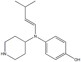 4-(N-(3-METHYLBUT-1-ENYL)-N-(P-HYDROXYPHENYL)AMINO)PIPERIDINE Struktur