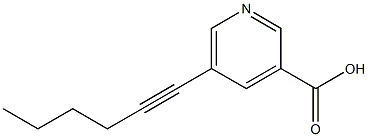 5-(HEX-1-YN-1-YL)PYRIDINE-3-CARBOXYLIC ACID Struktur