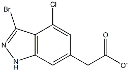 3-BROMO-4-CHLOROINDAZOLE-6-METHYL CARBOXYLATE Struktur