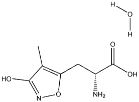 (R,S)-ALPHA-AMINO-3-HYDROXY-4-METHYL-5-ISOXAZOLEPROPIONIC ACID, MONOHYDRATE Struktur