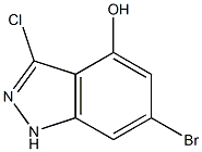 6-BROMO-4-HYDROXY-3-CHLOROINDAZOLE Struktur