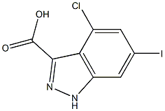 4-CHLORO-6-IODOINDAZOLE-3-CARBOXYLIC ACID Struktur