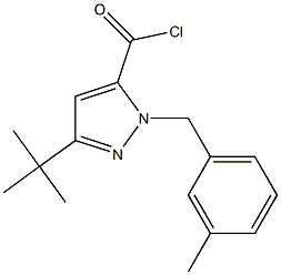 3-(TERT-BUTYL)-1-(3-METHYLBENZYL)PYRAZOLE-5-CARBONYL CHLORIDE Struktur