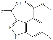 6-CHLORO-4-METHOXYCARBONYLINDAZOLE-3-CARBOXYLIC ACID Struktur