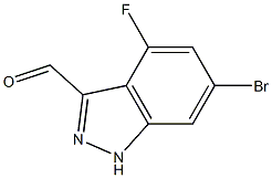 6-BROMO-4-FLUORO-INDAZOLE-3-CARBOXYALDEHYDE Struktur