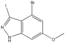 4-BROMO-6-METHOXY-3-IODOINDAZOLE Struktur