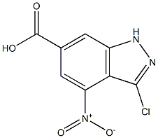 3-CHLORO-4-NITROINDAZOLE-6-CARBOXYLIC ACID Struktur