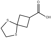 5,8-Dithia-spiro[3.4]octane-2-carboxylic acid
 Struktur