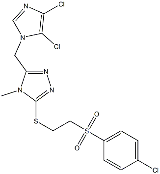 3-({2-[(4-chlorophenyl)sulfonyl]ethyl}thio)-5-[(4,5-dichloro-1H-imidazol-1-yl)methyl]-4-methyl-4H-1,2,4-triazole Struktur